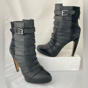 Sam Edelman "Kendrix" Suede/Leather Booties - Black - Womens Size 7.5M